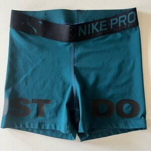Nike Pro Women's 3" Dri-FIT Training Compres Shorts Gym Yoga Teal Green Small